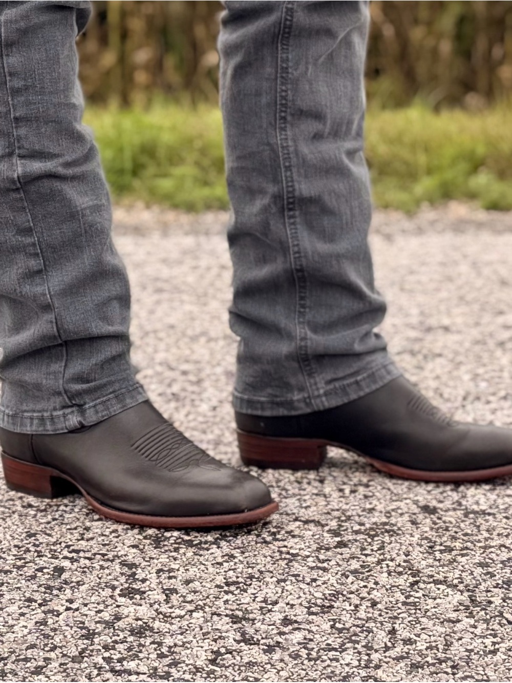 Tecovas- The Jacksons- Midnight Goat Black Leather Western Boots - Picture 4 of 7